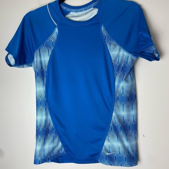 Nike Tops - Nike Shirt Womens Small Blue Fit Dry Short Sleeve Athletic Stretch Tee Top